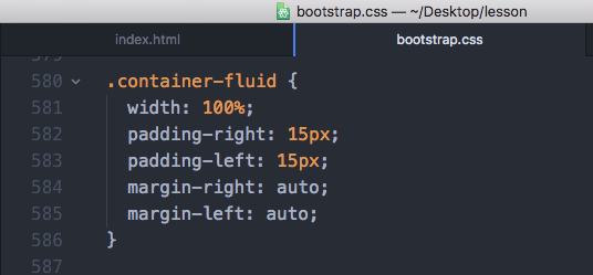 Bootstrap4 container-fluidのcss設定