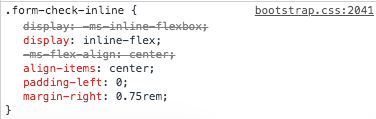 Bootstrap4 form-check-inlineのCSS