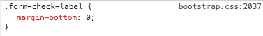 bootstrap4 form-check labelのCSS